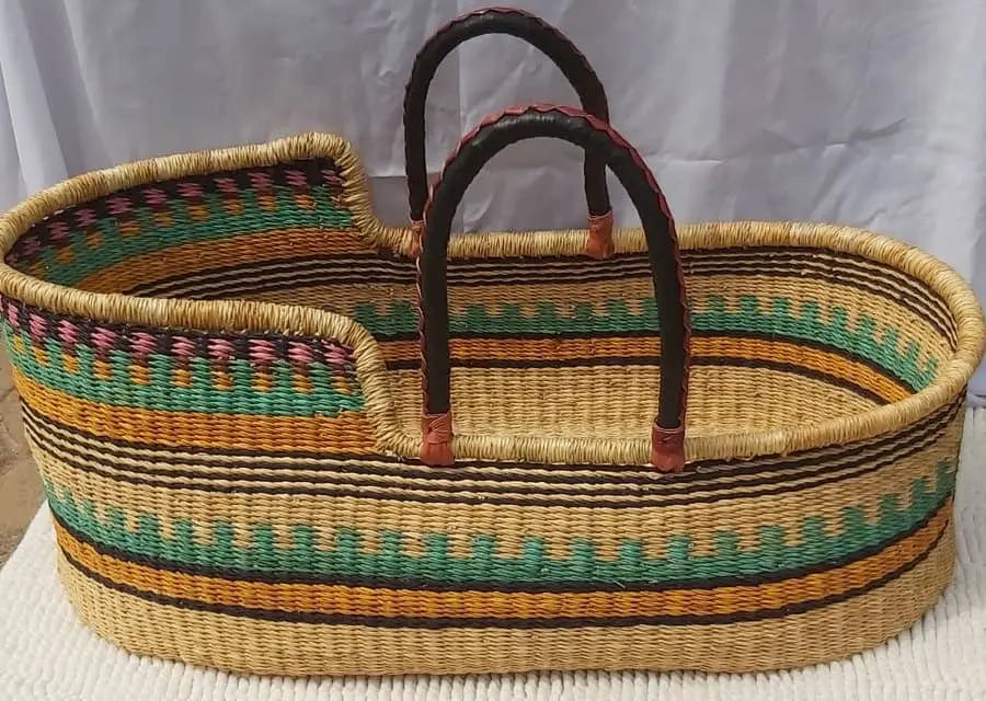 Mama Zuri Style Ghana handmade moses basket bassinet for new born