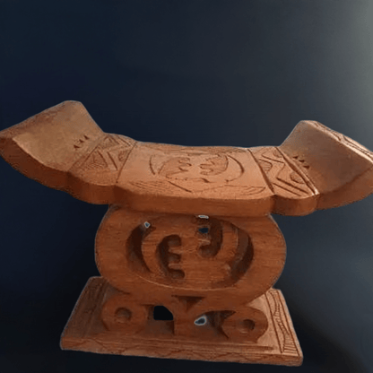 Decorative African Ghana tribal stool for home. Trendy home decor  traditional stool