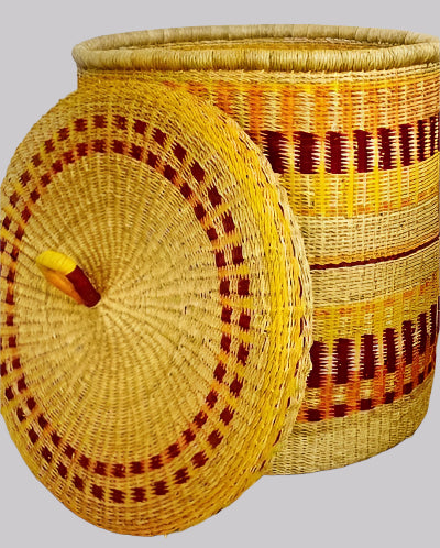 Mama Zuri Style Handmade straw Hamper Beautiful African handmade  straw hamper