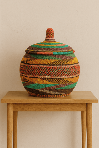 Mama Zuri Style Bolga Decor Baskets Best Bolga Decorative Rustic woven baskets pot shaped