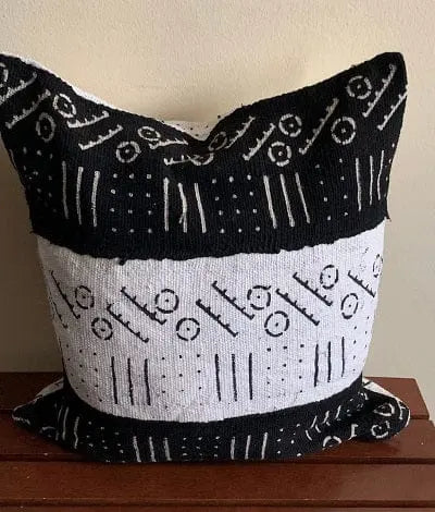 Mama Zuri Style mud cloth pillow 15 by 15 Best handmade pillow cases 15” by 15”