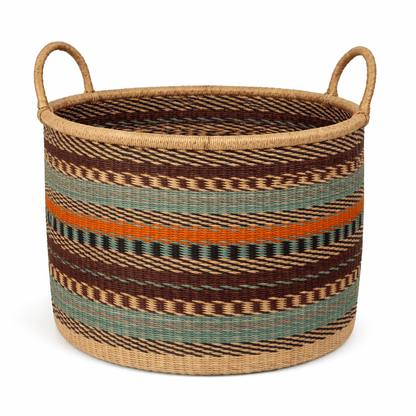 Mama Zuri Style Bolga Decor Baskets Bolga Woven Living room decorative basket