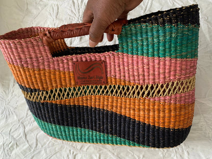 Mama Zuri Style Cute tote woven basket bag
