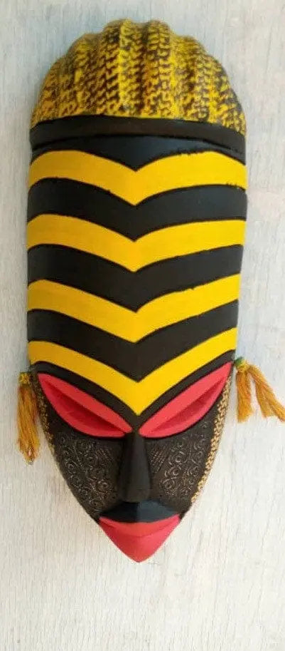 Mama Zuri Style Decorative wooden accent African mask