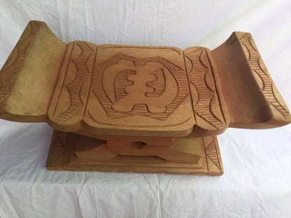 Mama Zuri Style Ghana Traditional hand carved stool decor