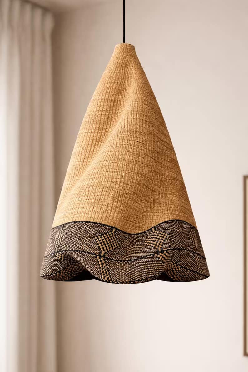Mama Zuri Style Pendant Lighting 120 H cm 55 W cm 3 cm hole Large Pendant Handmade light for living room