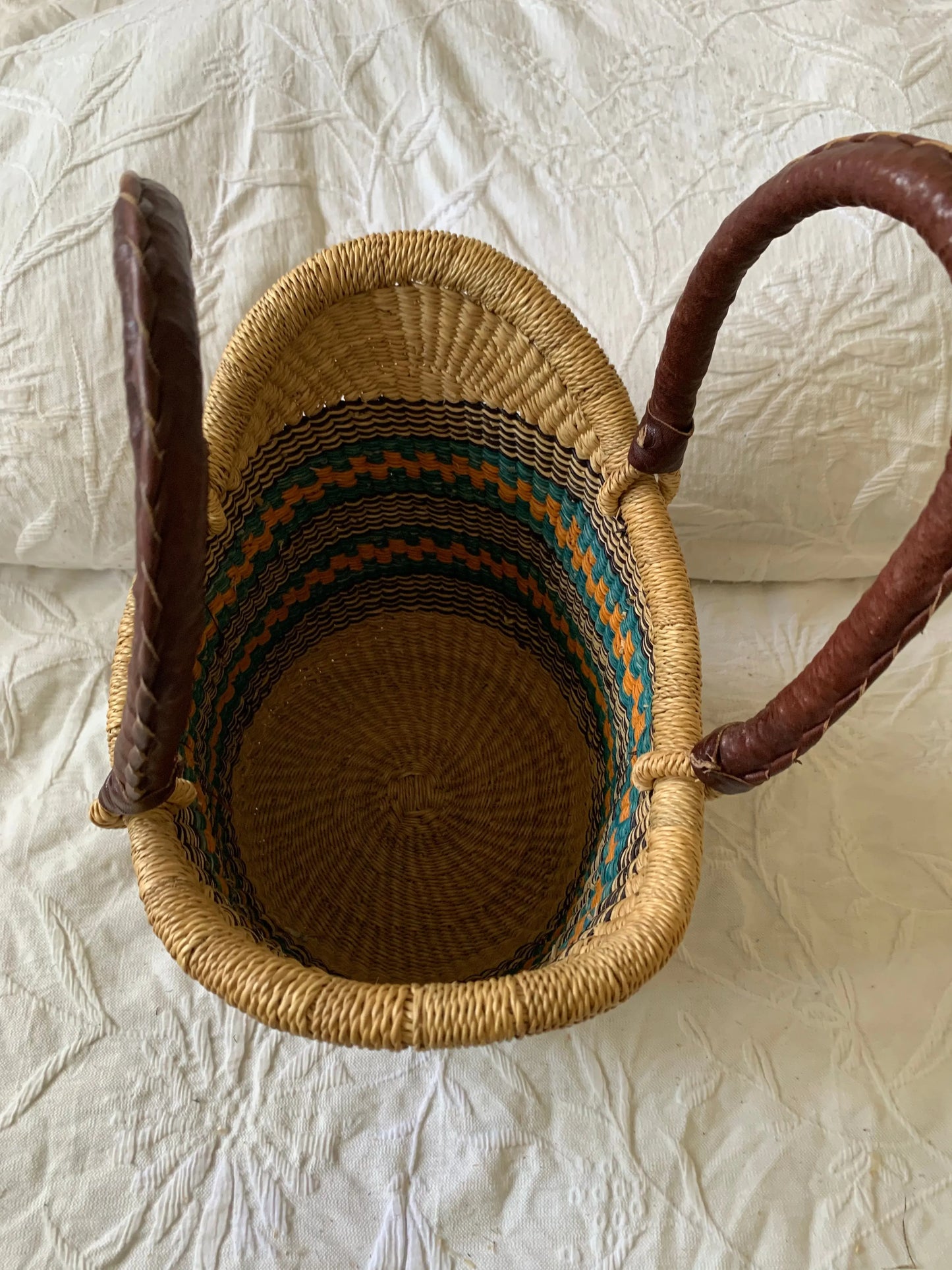 Mama Zuri Style Baskets Mini U shopper straw basket