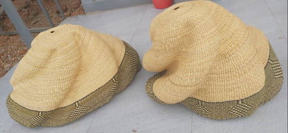 Mama Zuri Style Modern woven light pendant Ghana straw style