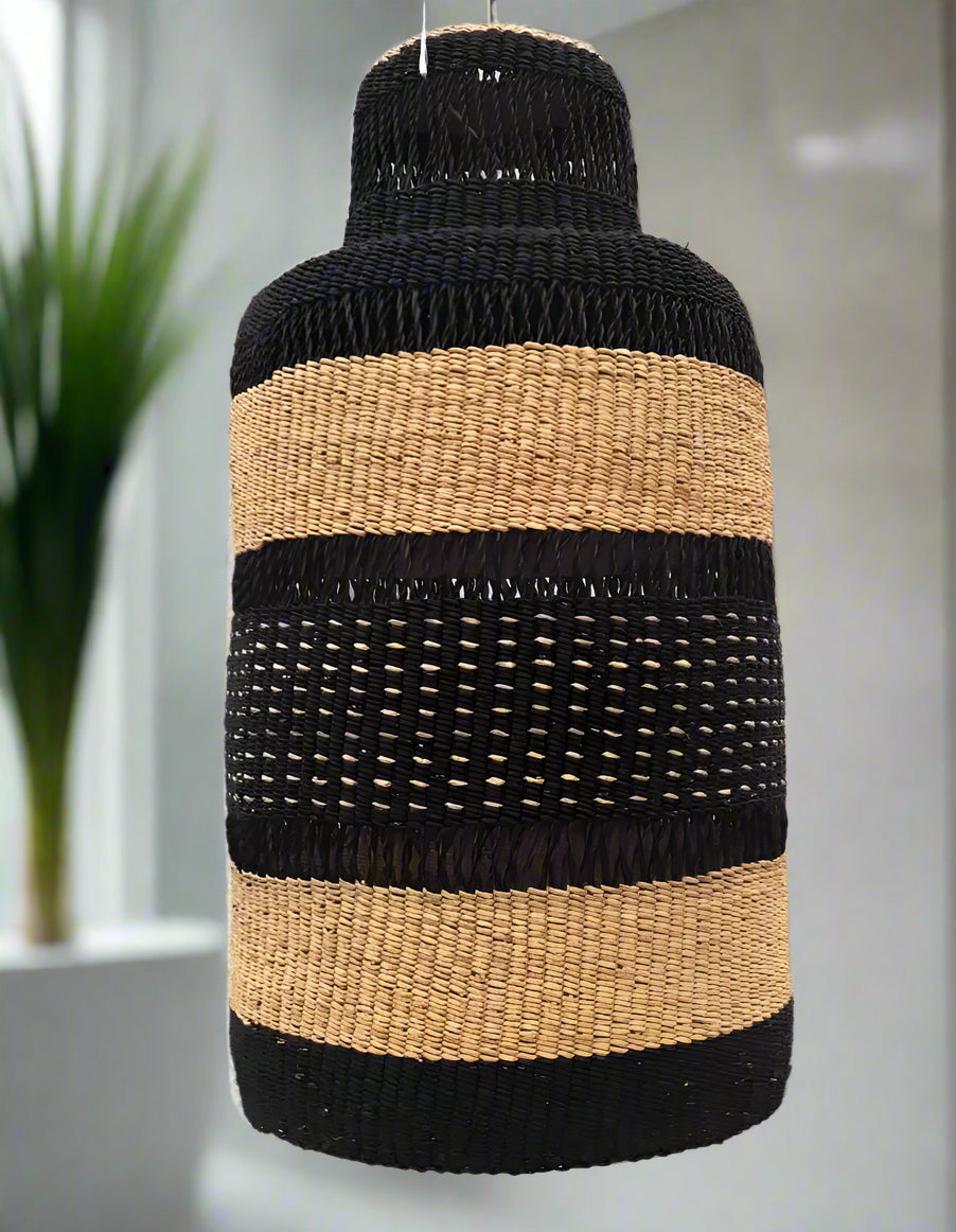 Organic straw lampshade - Mama Zuri Style