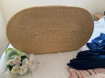 Mama Zuri Style baby bassinet 30 & 18.5 inches with mattress Rattan Baby bassinet moses basket