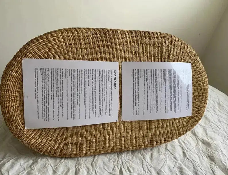 Mama Zuri Style baby bassinet 30 & 18.5 inches with mattress Rattan Baby bassinet moses basket