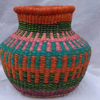 boho Rattan decorative pot style