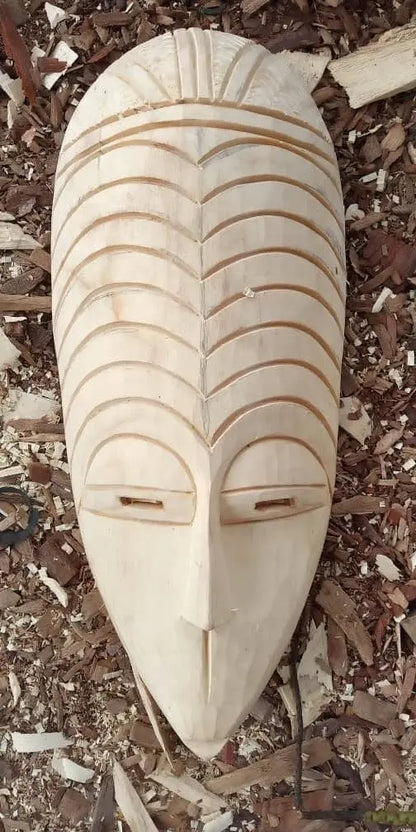 Mama Zuri Style African wooden mask 10 to 12 inches Rustic wooden African mask décor ideas