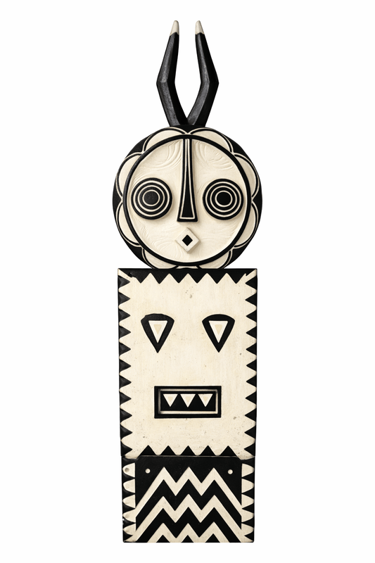 Mama Zuri Style Traditional African wooden Mask decor