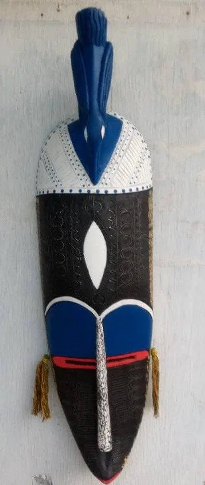 Mama Zuri Style Traditional African wooden Mask decor