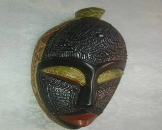 Mama Zuri Style African wooden mask Traditional wall mask décor