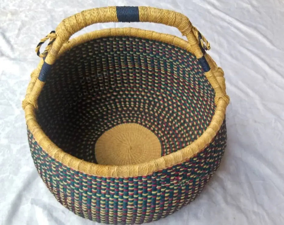 Mama Zuri Style Handbag & Wallet Accessories Basket design Trendy African bolga shopping baskets in Style.