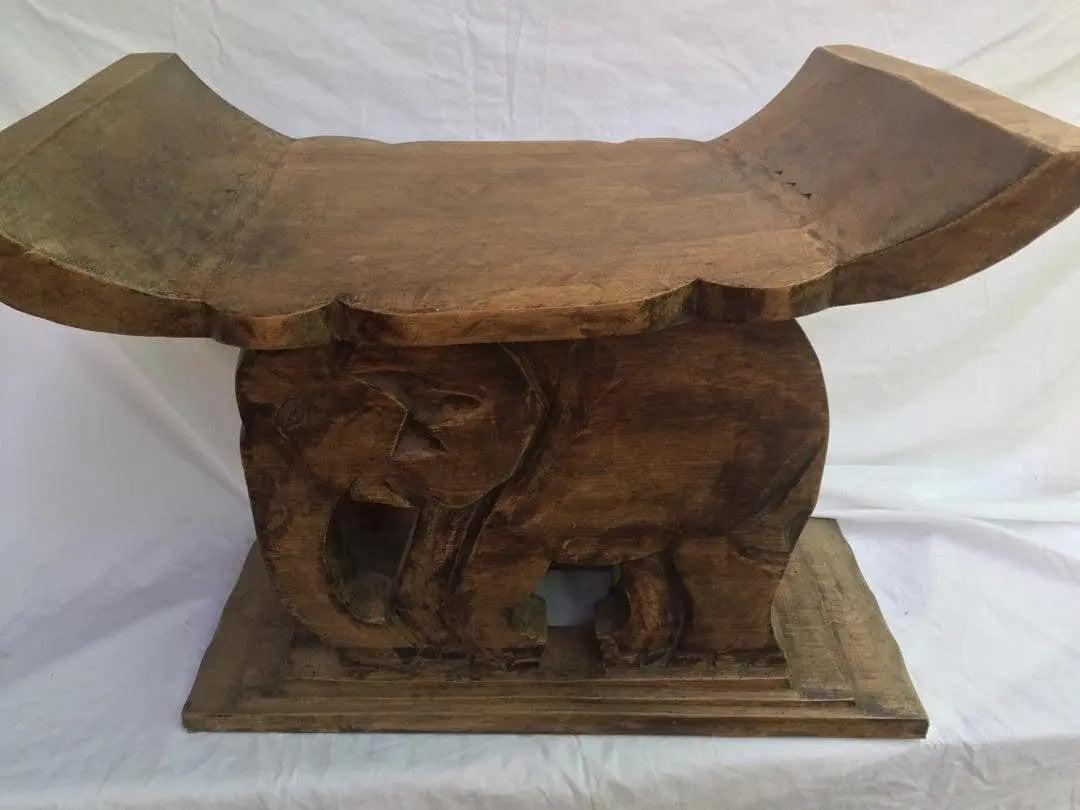 Mama Zuri Style Tribal living room stool from Ashanti tribe Ghana made