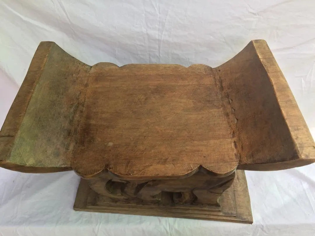 Mama Zuri Style Tribal living room stool from Ashanti tribe Ghana made