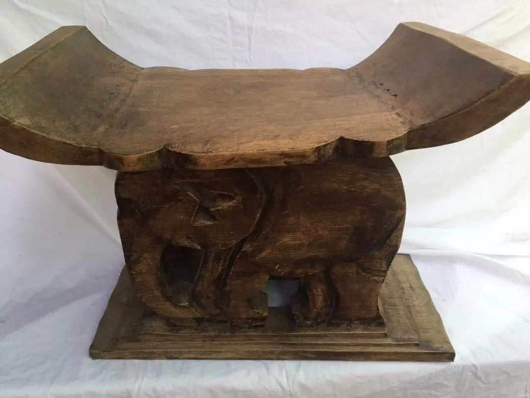 Mama Zuri Style Tribal living room stool from Ashanti tribe Ghana made