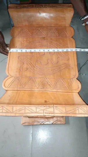 Mama Zuri Style polished Vintage Ghana wooden stool