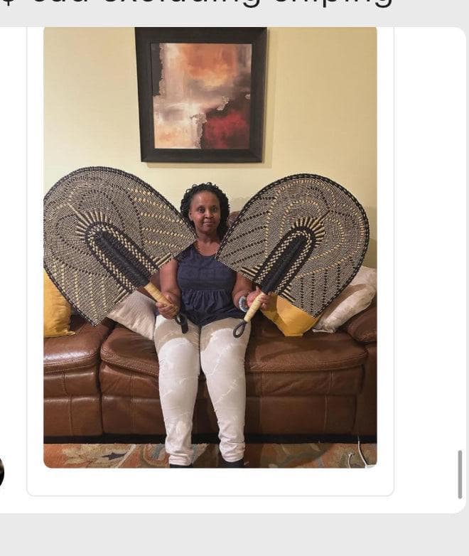 Wall decorative straw hand fans