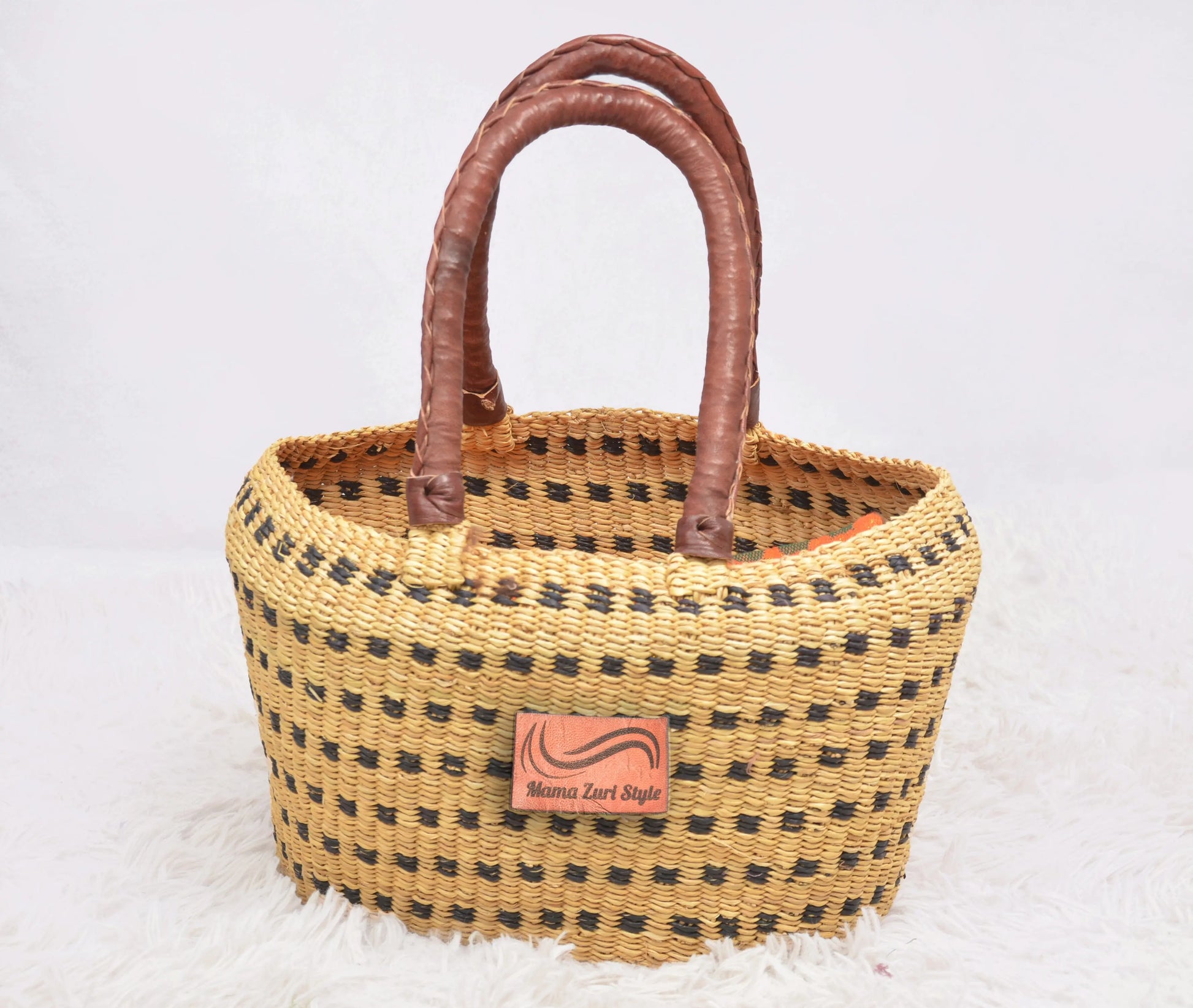 bolga rattan basket bag